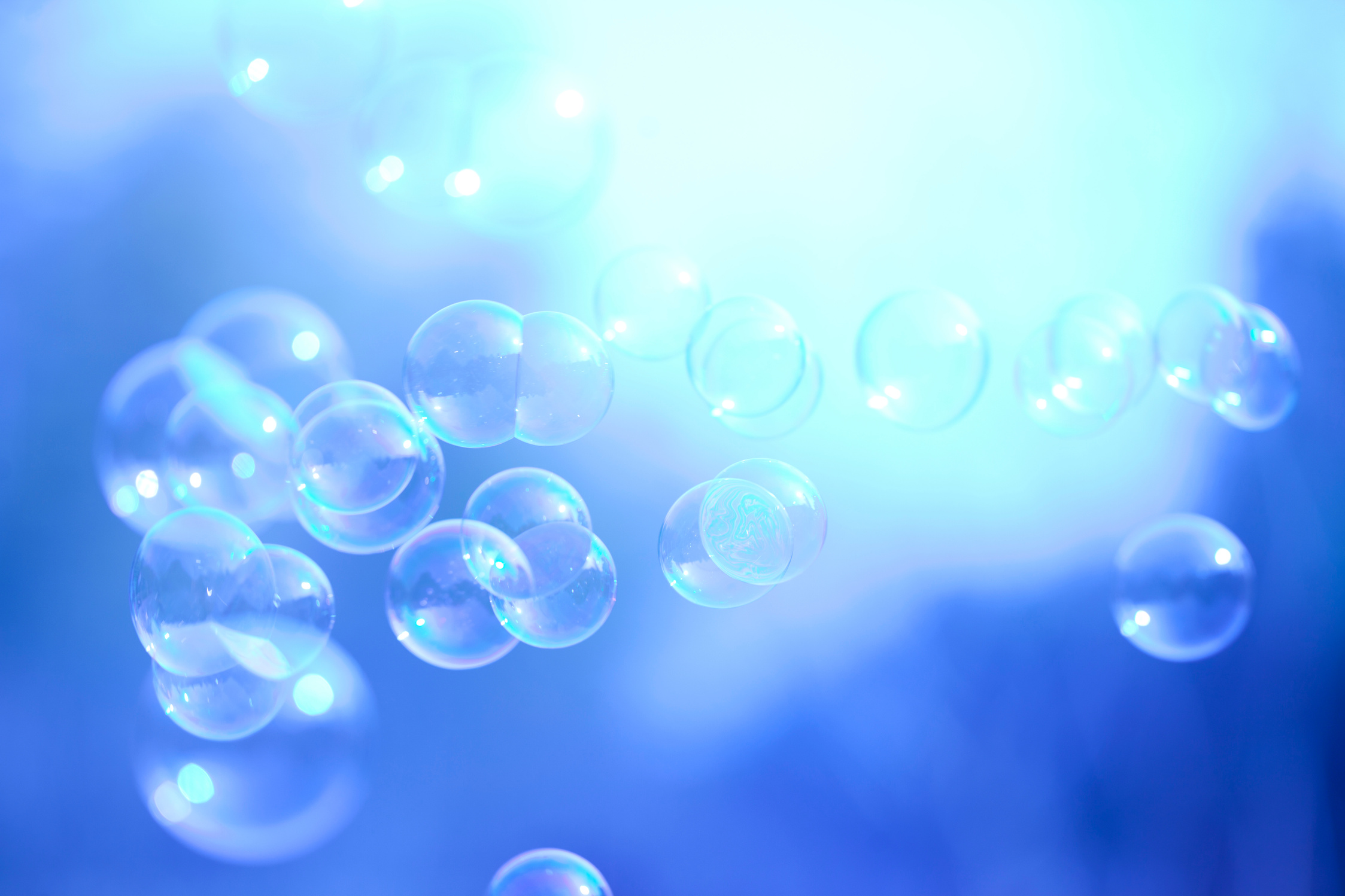 Abstract and blurred soap bubble